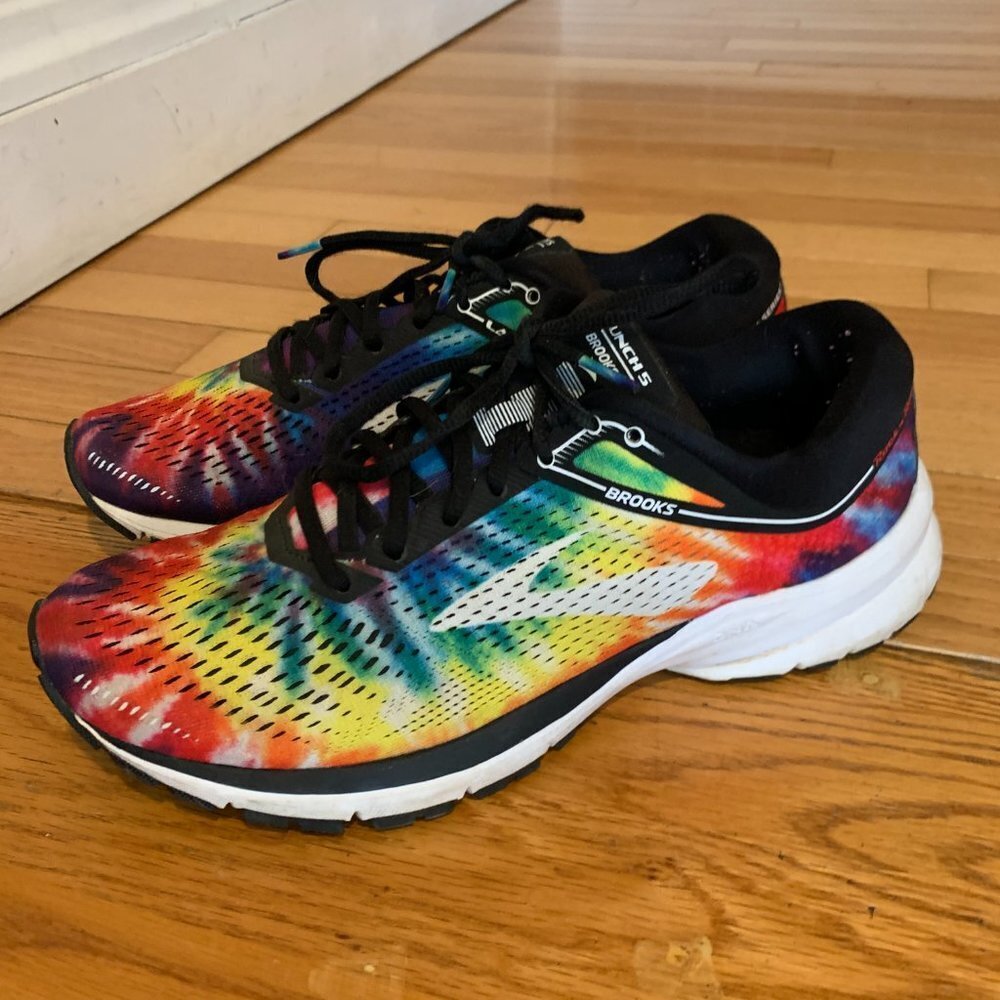 Brooks Launch 5 Sneakers Tie Dye Rock & Roll Marathon Series Athl…